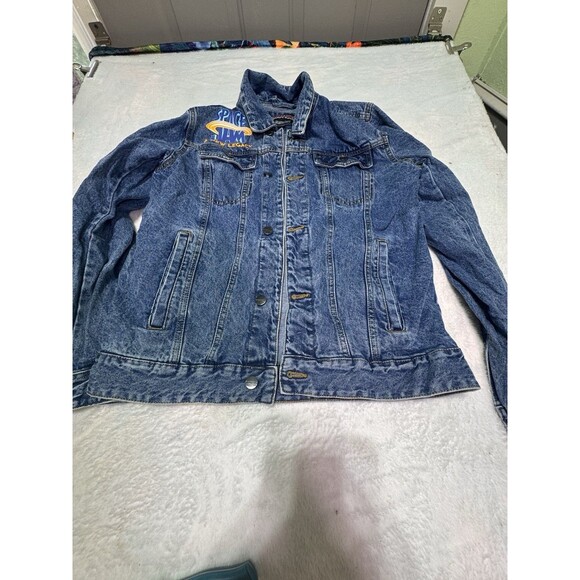 Members Only X Space Jam Looney Tunes Denim Jean Jacket Sz M Graphic Print - Picture 4 of 13